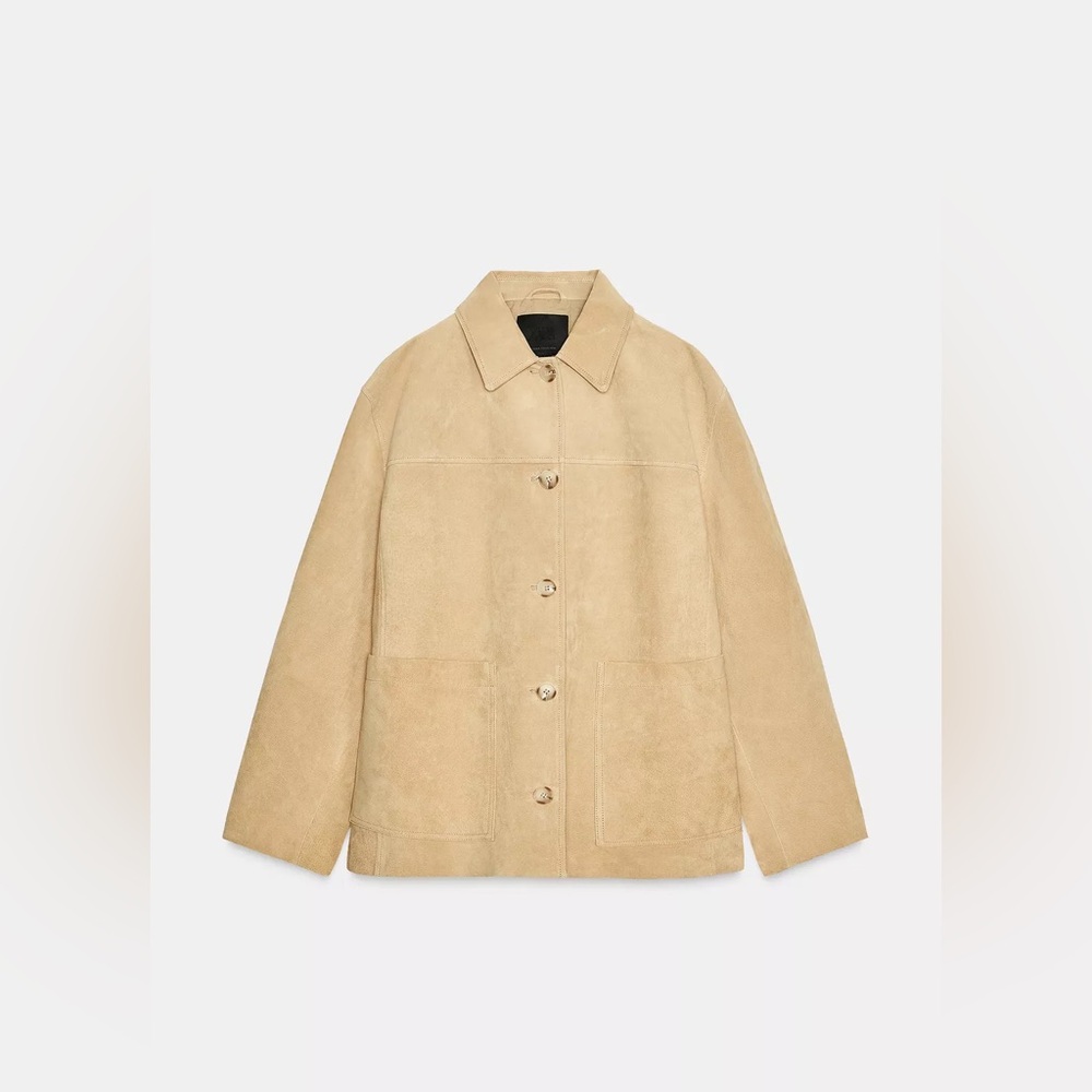 Zara tan natural real  Suede Women's Jacket